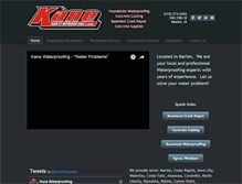 Tablet Screenshot of kanewaterproofing.com